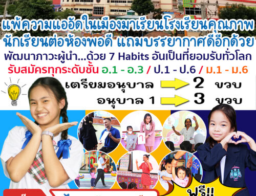 รับสมัครนักเรียนใหม่ ปีการศึกษา 2569 เตรียมอนุบาล อนุบาล ประถม ถึง มัธยม 6  เตรียม 3 ภาษา ไทย อังกฤษ จีน ( เสริม ญี่ปุ่น )
